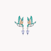 Kingfisher Stud Silver Earrings